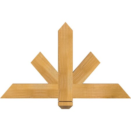 Ekena Millwork Kennewick Rough Sawn Timber Gable Bracket, Western Red Cedar, 36"W x 21"H x 2"D x 4"F, 14/12 Pitch GBW036X21X0204KEN00RWR